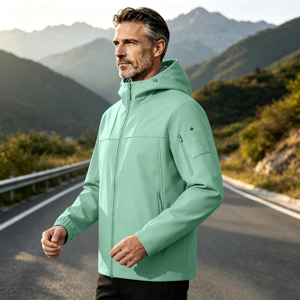 Men's Lightweight Hooded Jacket for Outdoor Hiking Climbing and Mountaineering