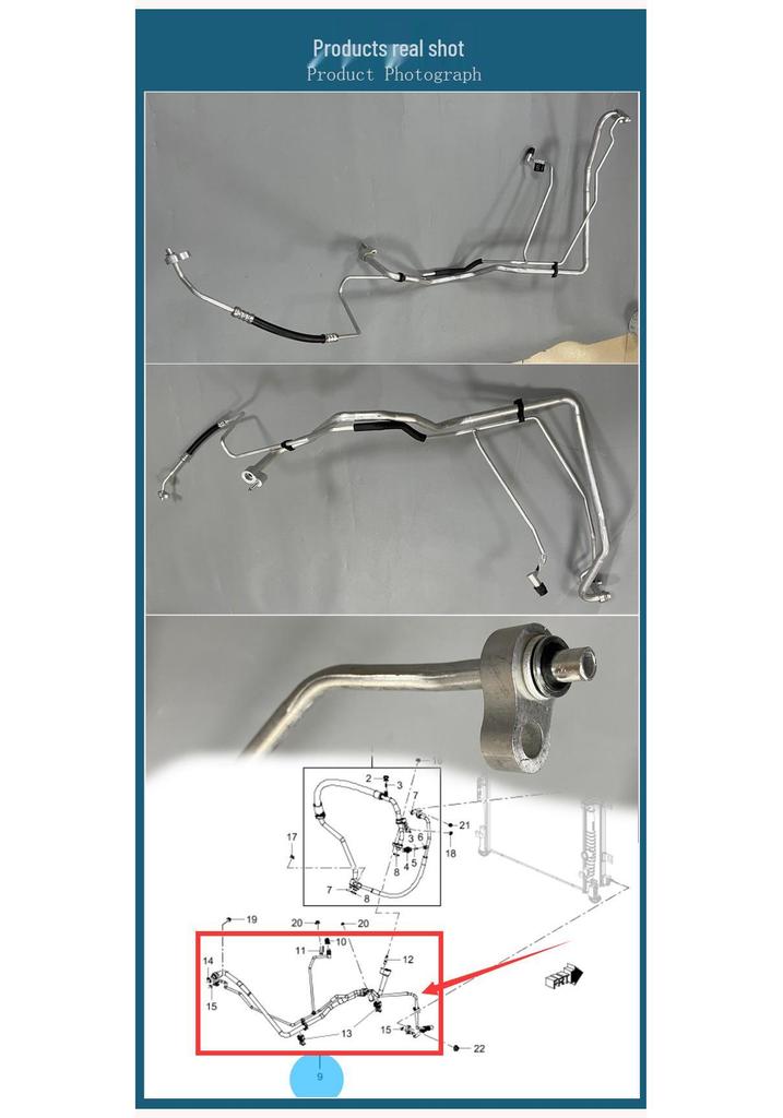 Cadillac XT5 2.0T AC Compressor & Evaporator Hose Set