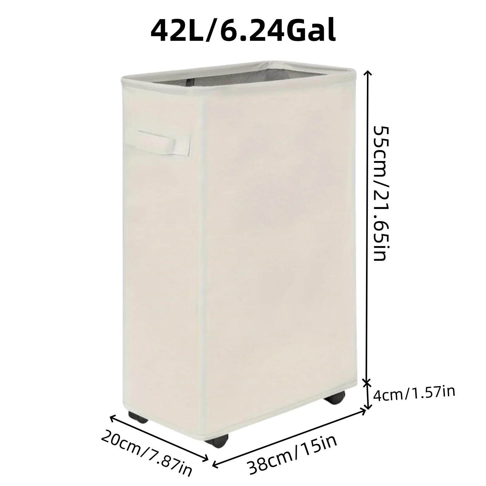 1PC Laundry Basket with Wheels and