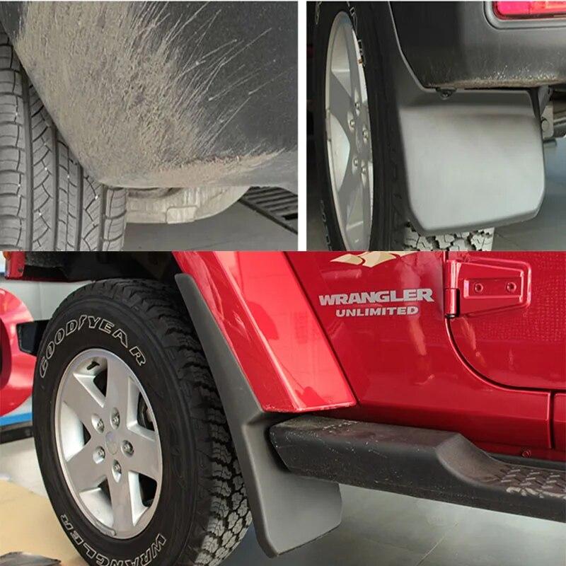 Sprutlapper For Jeep Wrangler Sahara JK 2004-2017 Mudguards Skjerm Sprutlapp Skjermer biltilbehør Foran Bak 4 STK