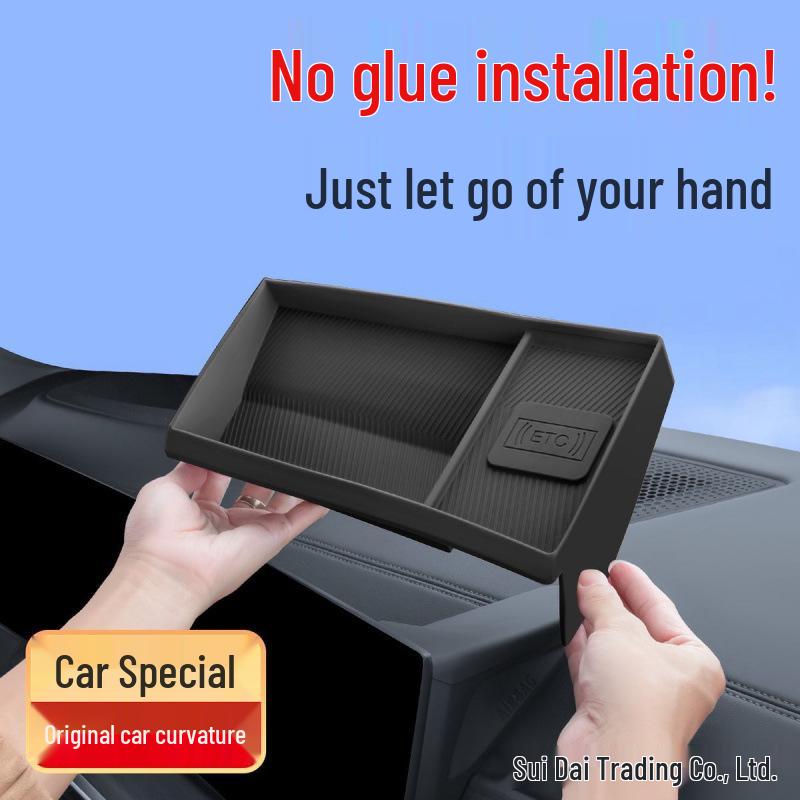 Silicone Storage Box for BMW X5 LX3 iX1 Center Console Screen - Fits New 3 & 5 Series With Decorative Features