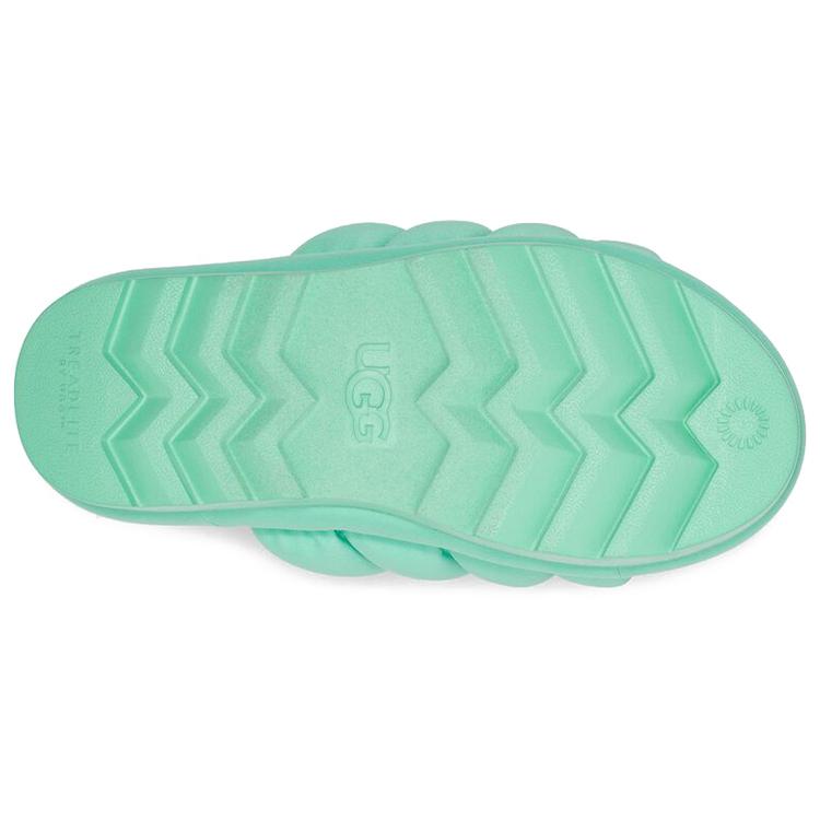 UGG Maxi Pantofle Tekstylne Damskie Miętowe Cukierki 1126377-PEMR