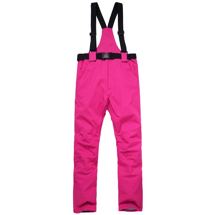 Unisex Winter Ski Bibs: Warm, Thickened Cotton Pants for Outdoor Couples