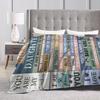 To My Daughter Inspirational Message Art Decorative Throw Blanket for Sofa, Bed, Living Room, and Home Decor Styling