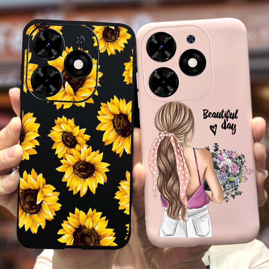 For Tecno Spark Go 2024 Case BG6 New Fashion Candy Painted Cover Soft TPU Phone Case For Tecno Spark Go 2024 Fundas 6.6'' Bumper