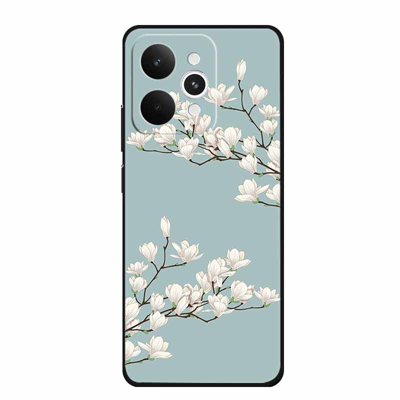 For Realme 15 15 Pro 5G Black Case 3D TPU Silicone Soft Back Cover For Realme C15 6.5" Funda Emboss Relief Flowers Bag Casing