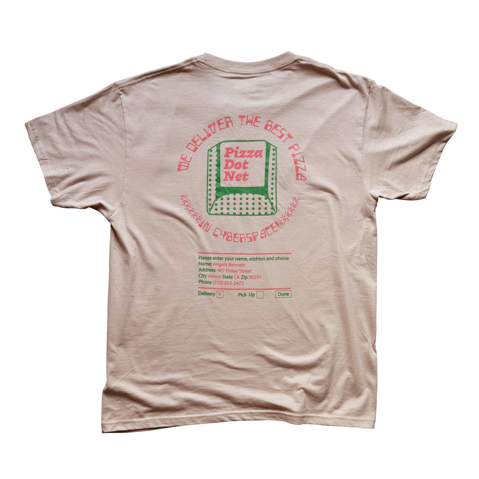 Pizza Dot Net T-Shirt | The Net 1995 Sandra Bullock | Cult 90s Film Gift L