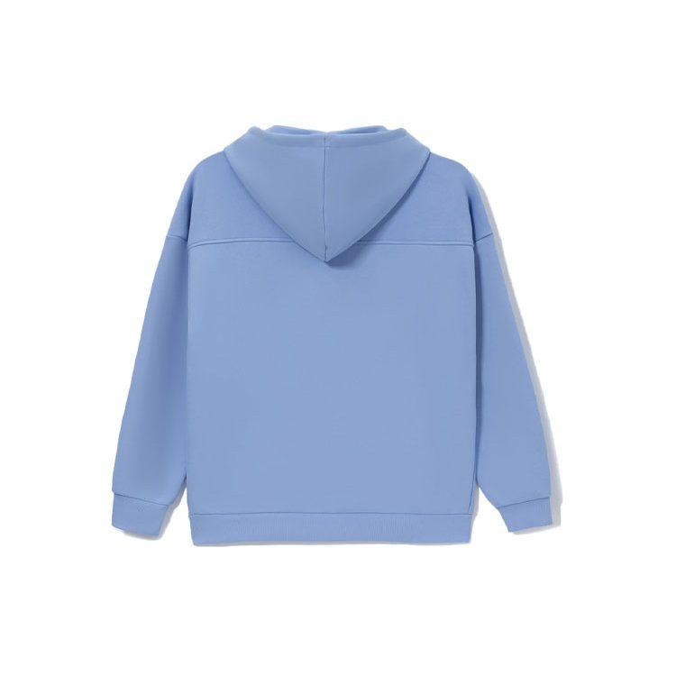 Li Ning Sweatshirts Unisex Blue Hooded Moderate Cardigan AWDRF53-2