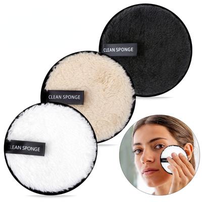 3 pezzi di tamponi struccanti riutilizzabili salviette di cotone cosmetici in microfibra lavabile asciugamano per il trucco spugna detergente per il viso strumenti per la cura della pelle