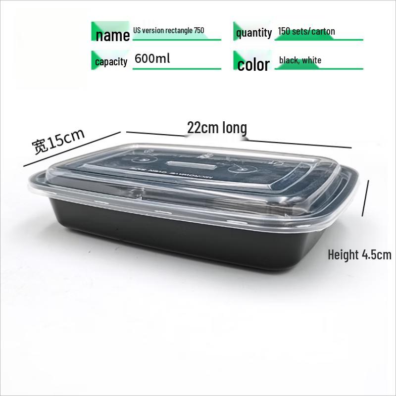 WS Disposable Rectangular Takeaway Box with Lid