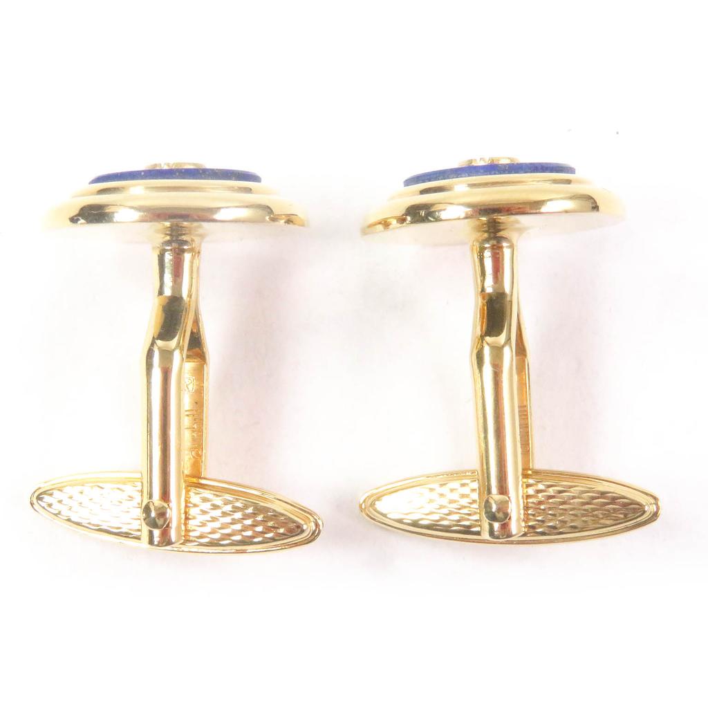Great Dunhill Cufflinks & tie pin Gold blue Accessories Men's Jewelry Used