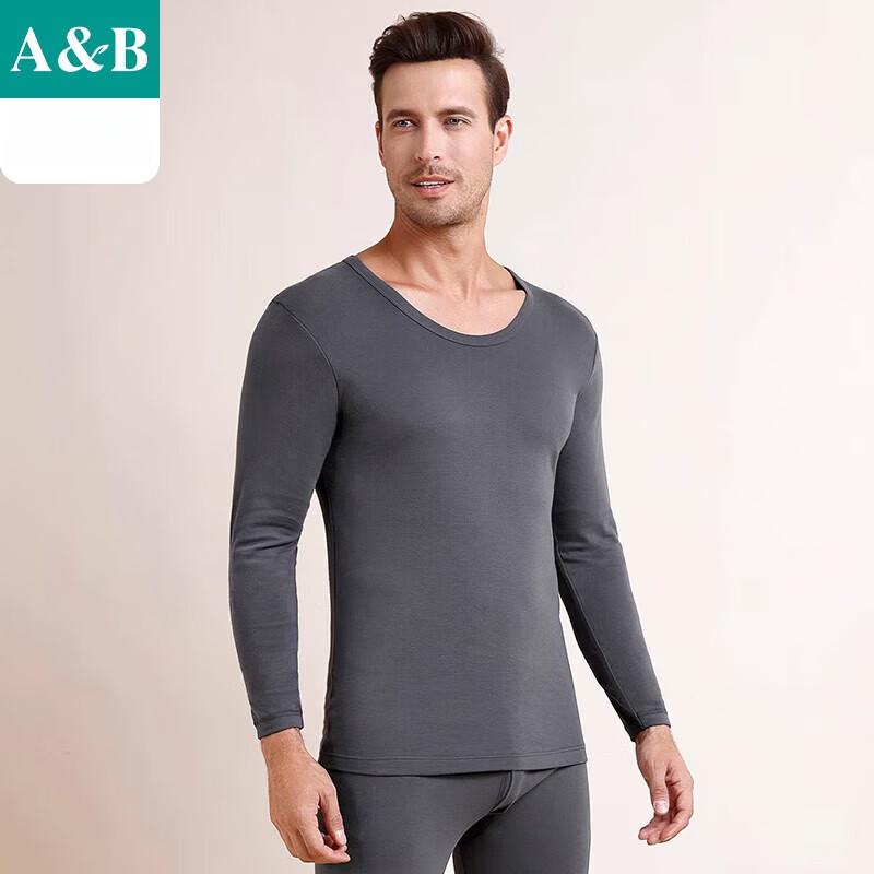 Мужской комплект термобелья AB K079, чистого хлопка, с круглым вырезом 2XL