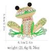 Diamond Studded Frog Brooch, Women's Brooch, Accessories, Gothic Clothing, Brooch, Jewelry, Fashionable Retro Personality