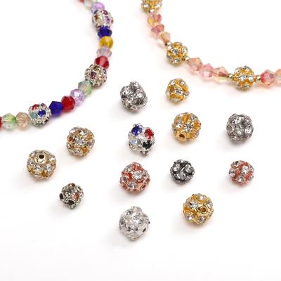 10 st kopparnitar diamanter kulpärlor för DIY halsband armband smyckestillverkning