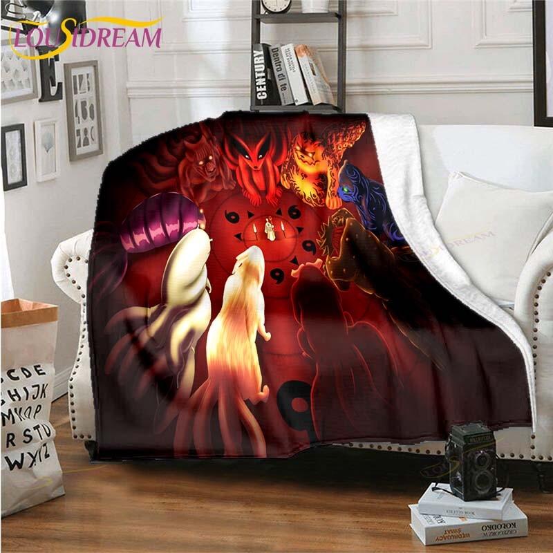 3D Printed Naruto Art Fleece Blanket for Beds Hiking Picnic Thick Quilt Fashionable Bedspread Fleece Throw Blanket