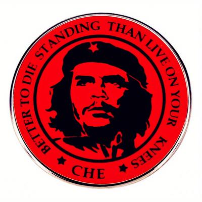 Kubańska rewolucja partyzancka socjalistyczna komunistyczna Che Guevara broszka czerwony guzik odznaka twarda emaliowana szpilka