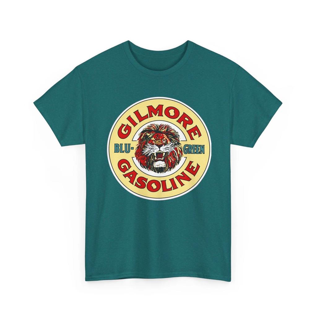 GILMORE BLU-GREEN GASOLINE Print T shirt Esso Sinclair Texaco Flying A ARCO