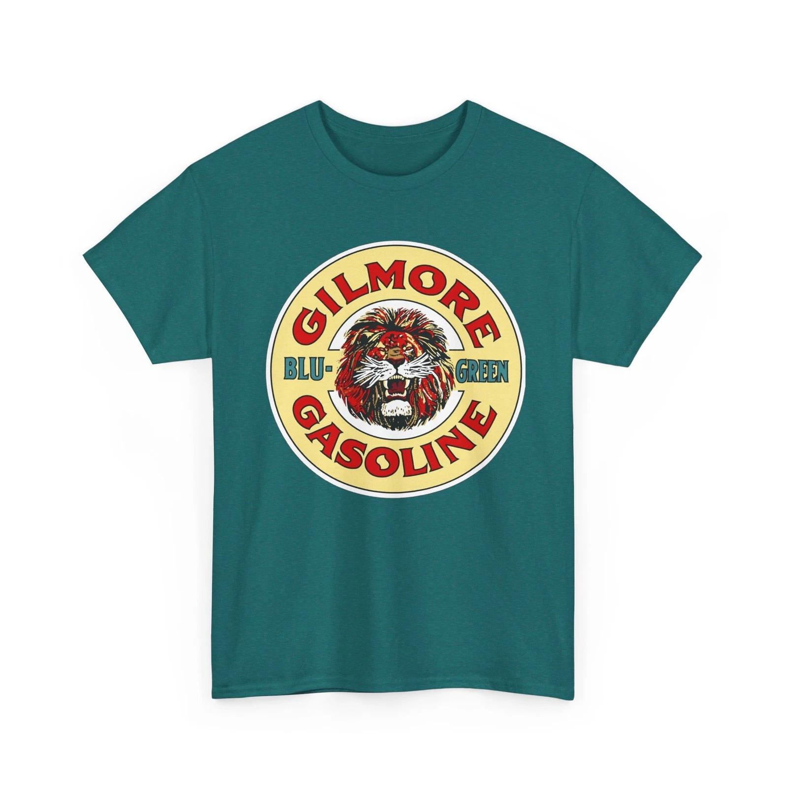 

GILMORE BLU-GREEN GASOLINE Print T shirt Esso Sinclair Texaco Flying A ARCO XL