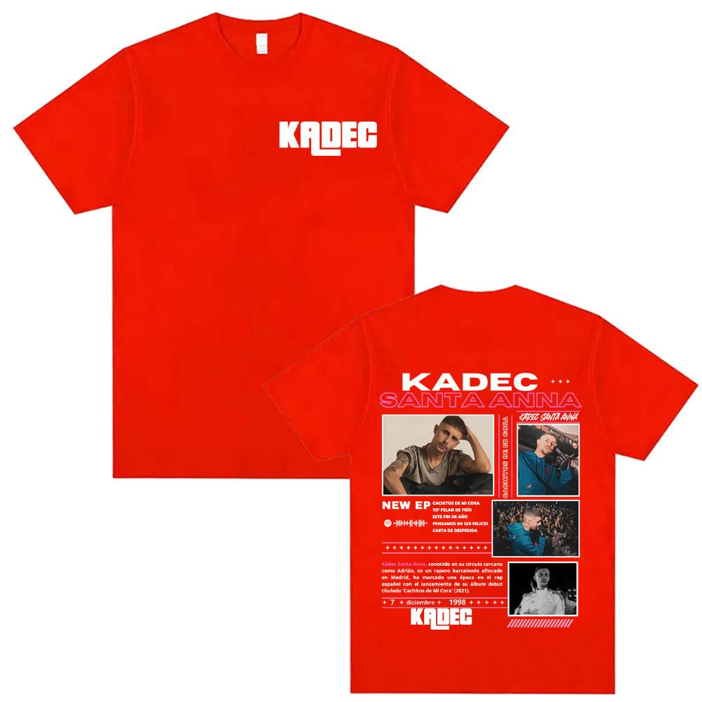 Rapper Kadec Santa Anna Tour 2025 Cover T Shirts Unisexs Women Harajuku Vintage Fashion Hip Hop T Shirt ONeck Loose Tshirts Tops