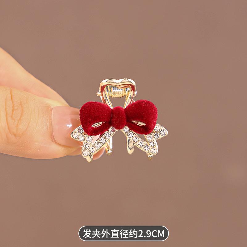 Floare Trandafir Roșu Clamă Mică de Păr Floare Trandafir cu Stras Clip Prindere Accesorii de Păr de Zână Femeie Frunte Păr Rupt Breton Clip Articole de Păr