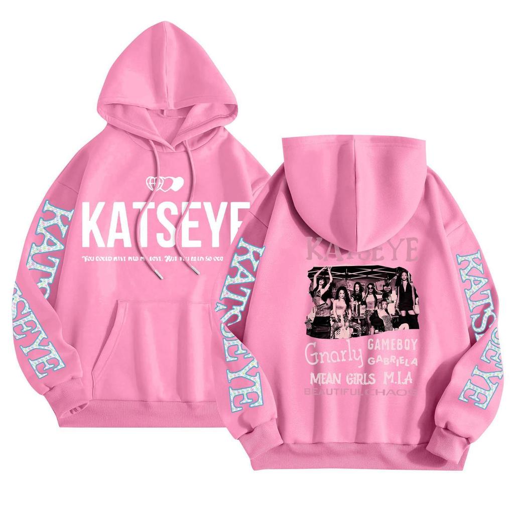 Unisex Mode Leichter Langarm-Pullover mit Taschen Bedruckter Hoodie