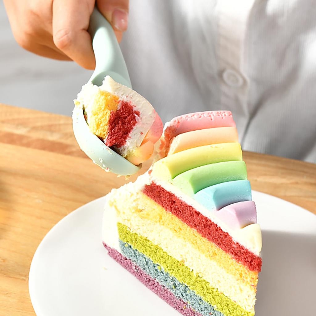 Food Grade Silicone Spoon Long Handled Integrated Salad Spoon Juice Mixing Spoon Children's Spoons Small Spoon Kitchen Utensils