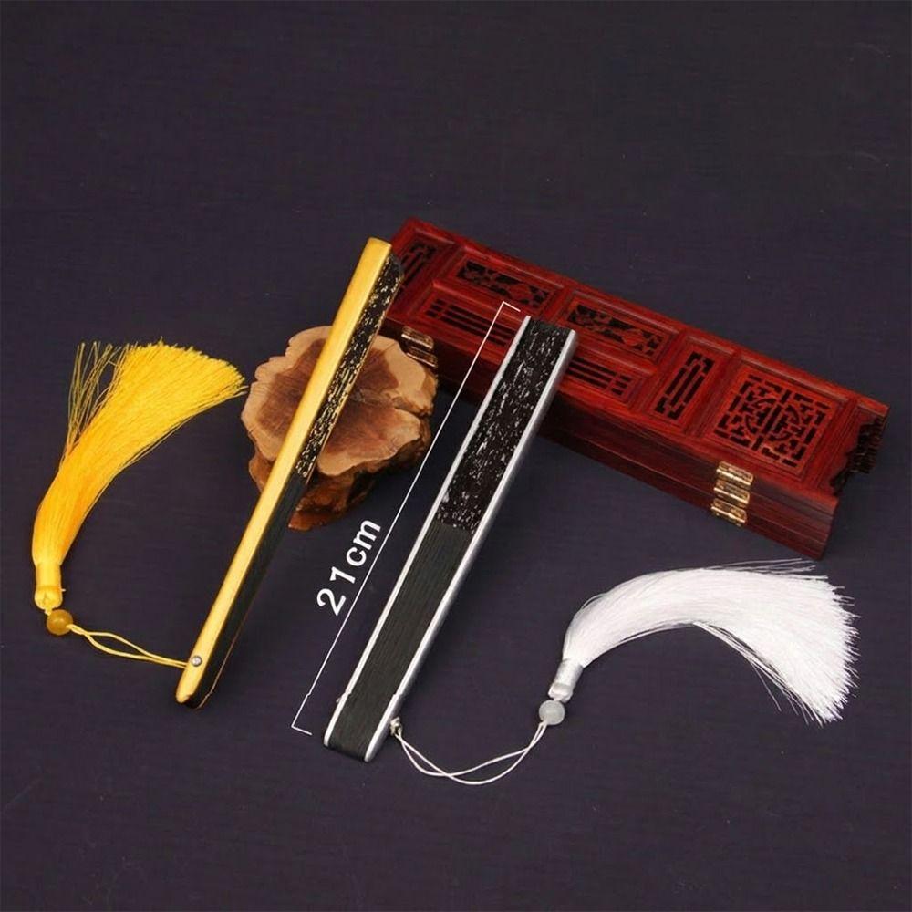 6inch Chinese Retro Fan with Tassel Hand Hold Fan Portable Folded Fan Chinese Style