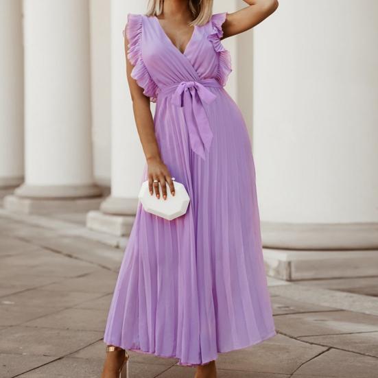 Lady Petticoats Übergröße Damen Kleid Einfarbig Schnürung Sommer Sexy Großer Saum Langes Kleid für Bankett