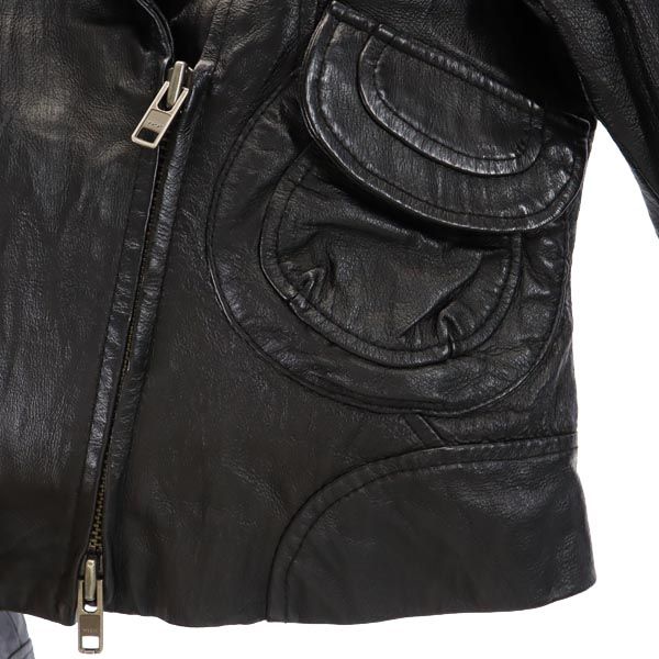 loaf Pigskin Short length leather jacket 1 black Women Used