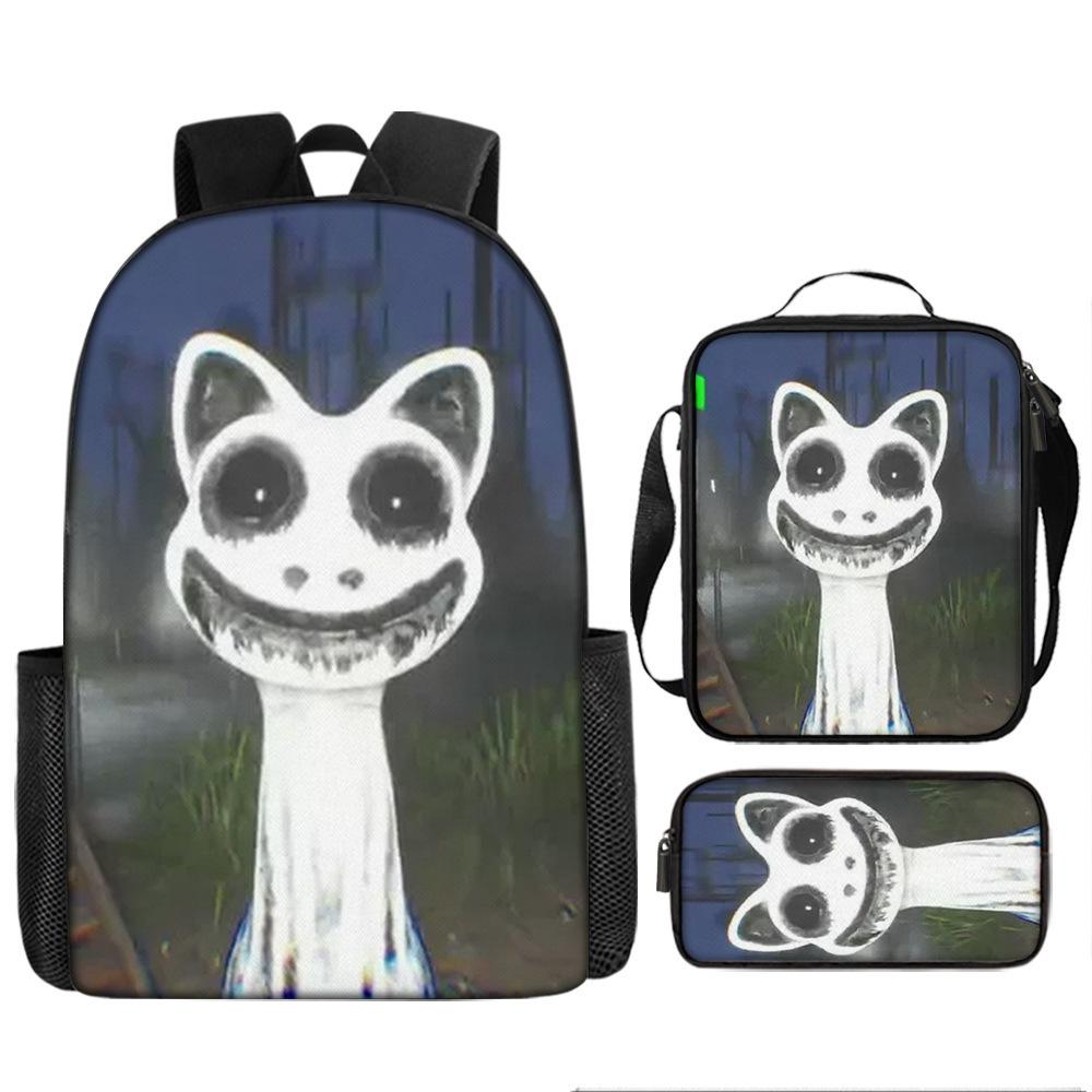 Luxury Popular Funny Novelty zoonomaly 3D Printed 3pcs/Set pupil School Bags Laptop Daypack Backpack Lunch bag Pencil Case