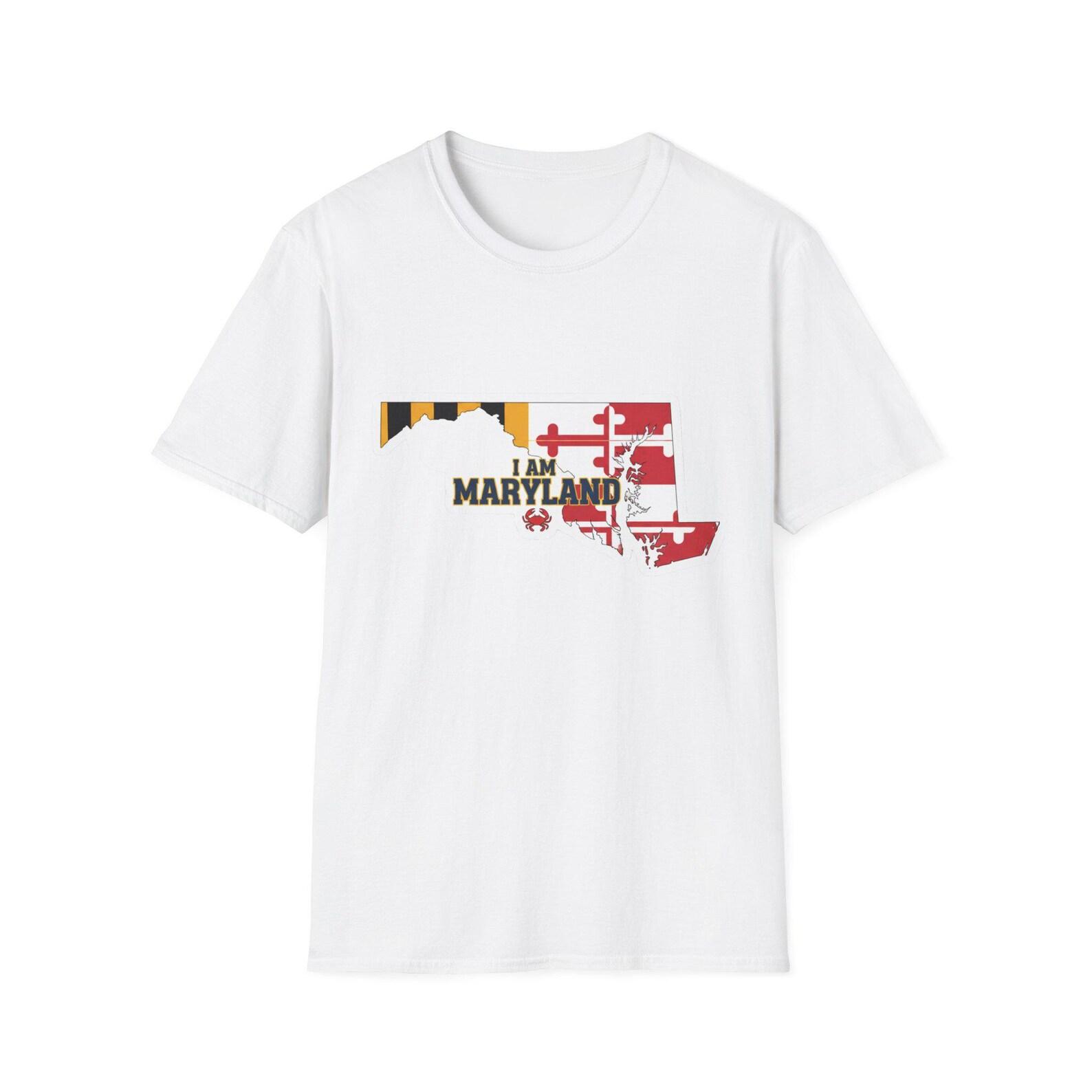 Maryland State Outline Flag T-Shirt | I Am Maryland L