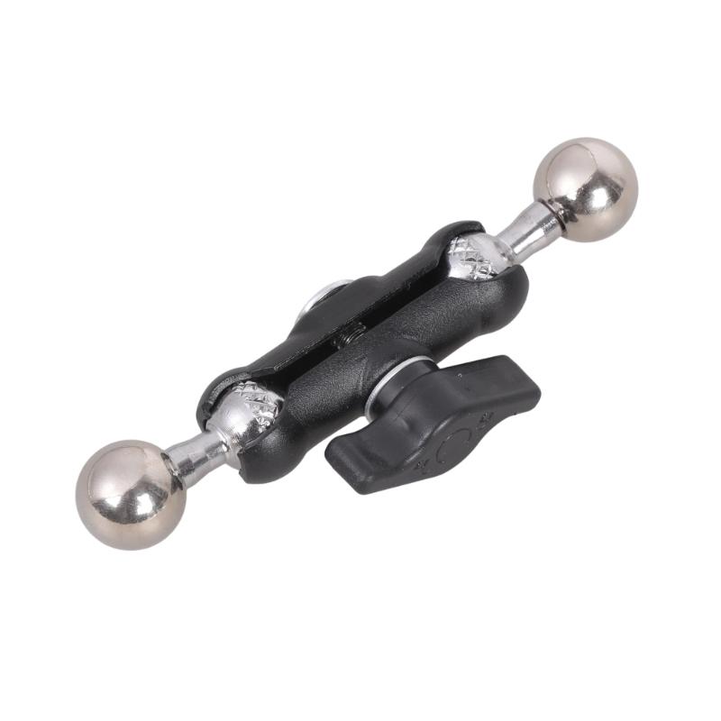 Adjustable 17mm to 17mm Ball Mounting Arm Heavy Duty Iron Clamp Rotatable Metal Clamp for Mobile Phone Monitor Video