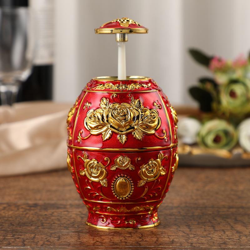 Toothpick Dispenser Case Automatic Retro Pop Up Toothpick Holder Storage Organizer Container Decoration for Home Decoration