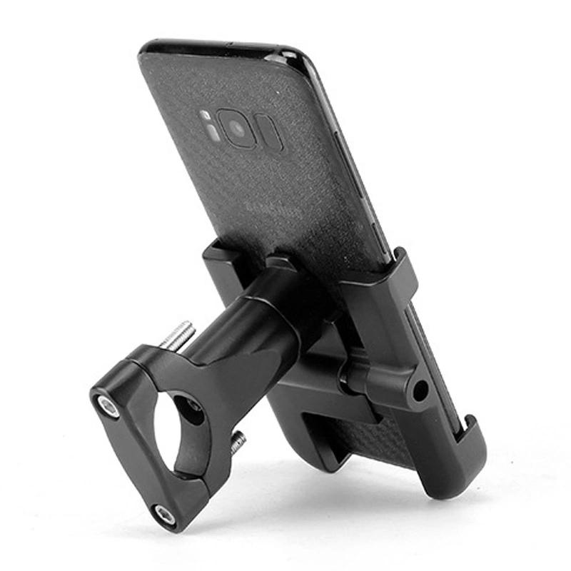 Aluminum Alloy Waterproof Mobile Phone Holder Bike & Motorcycle Handlebar Mount Compatible with iPhone for Outdoor Usage