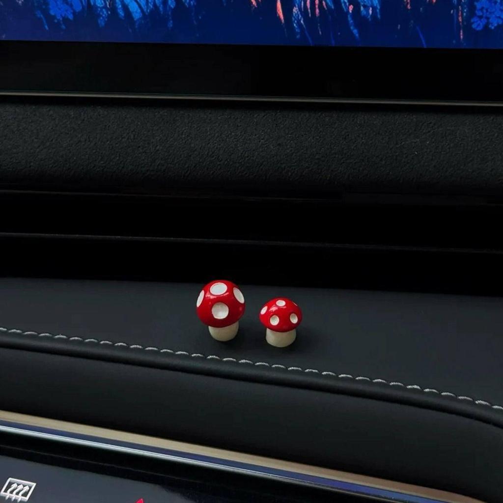 Inspiration Mushroom Car Console Screen Ornaments - High-End Interior Accessories