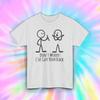 Lustiges Strichmännchen-Shirt | Ich halte dir den Rücken frei Grafik-T-Shirt | Sarkastisches Humor-Geschenk