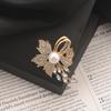 Pearl Large Brooch Diamond Pin Women's Anti-Light Corsage High-Level Coat Trenchcoat Suit Accessories Cross-Border