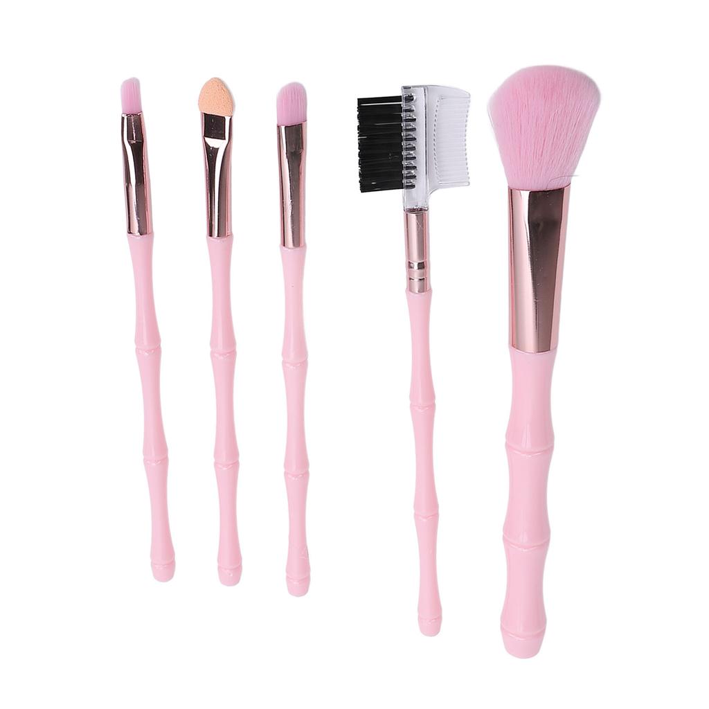 5pcs Makeup Brushes Portable Blush Eye Shadows Lip Facial Makeup Foundation Powder Brush Set for Beg