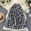 Fashion Polka Dot Elastic Waist Skirt Women's Summer Loose Temperament Large Swing A-Line Skirt Umbrella Skirt