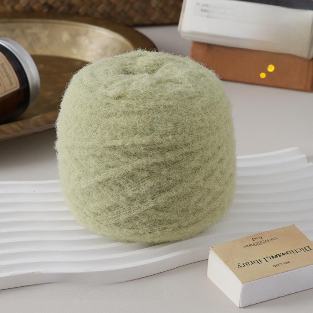 100g Neues flauschiges Mohairgarn Einfarbig Weiches Baumwollgarnknäuel Warm Mitteldick Strickschalgarn Strickpullover