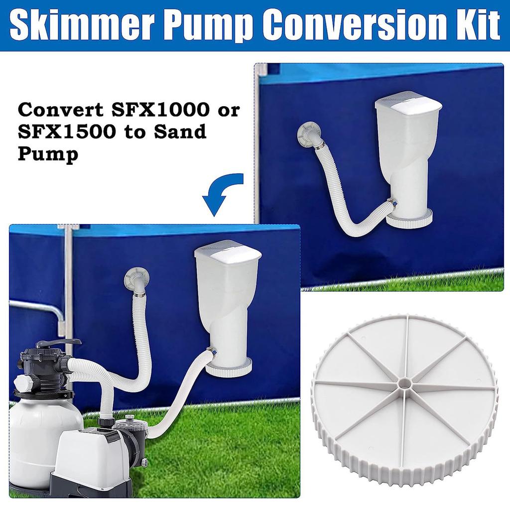 Sand Pumps Conversion Kit Conversion Set Replacement Parts Plastic Material for Sand Filter System Summer Wave SFX600