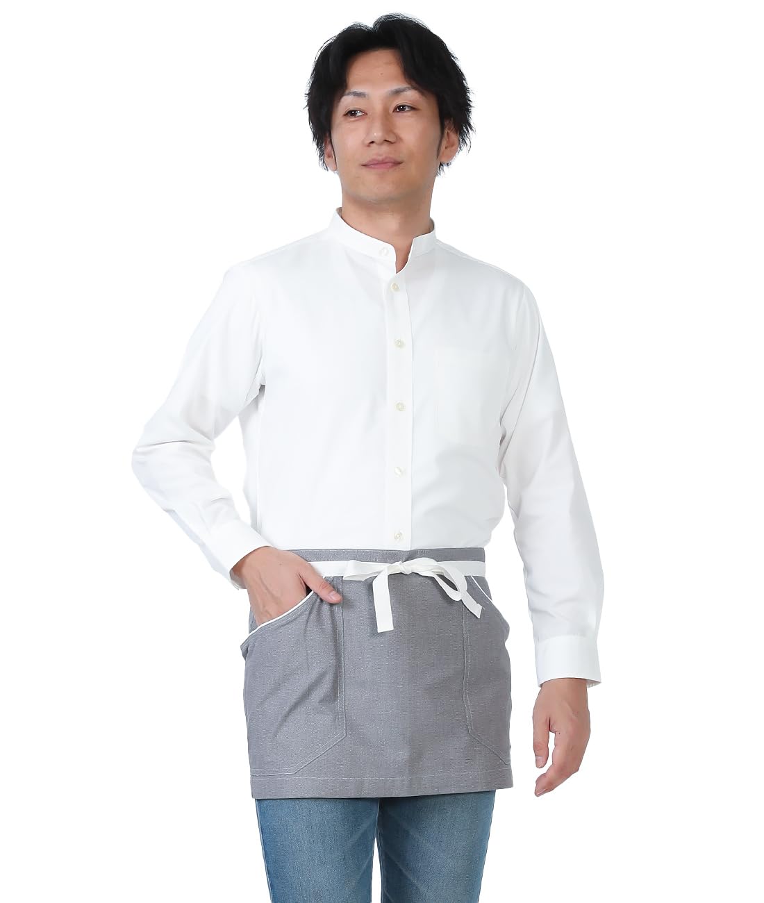 

Seven Uniform GH7018-0 Long Sleeve Shirt, Stand Collar, Broadcloth, White, Size 7L