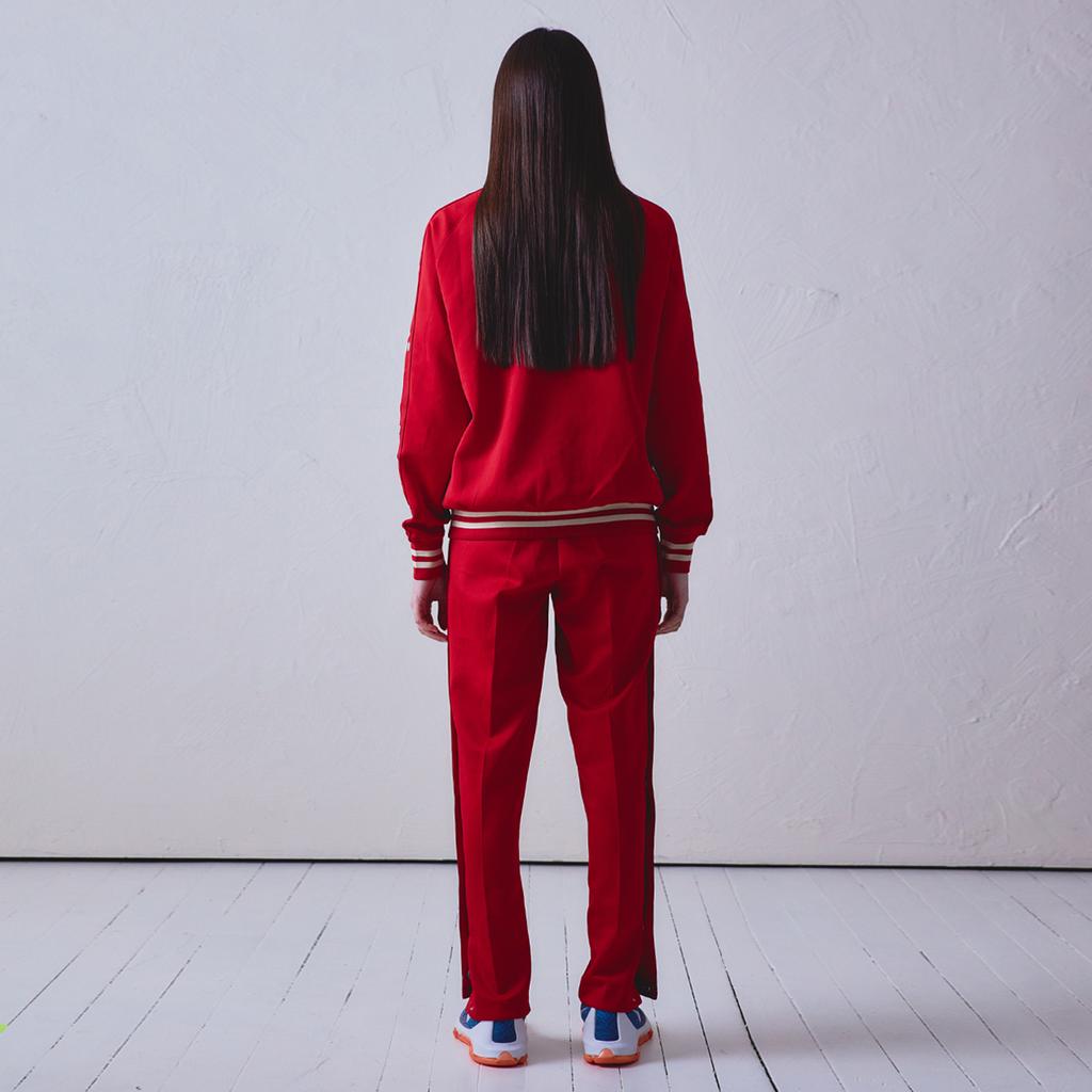 SPORTS ILLUSTRATED Basketball Side Button Track Pants (Red)