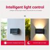 4/6/8/10LEDs Solar Wall Lamp Yard Street Decor Light Outdoor Waterproof Up and Down Luminous Lighting Garden Landscape Lamp