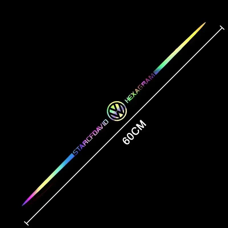 

New 60cm Laser Car Windshield Sticker Auto Body Decals for Volkswagen Golf MK4 MK6 MK7 Jetta Touareg Beetle Passat Polo Tig