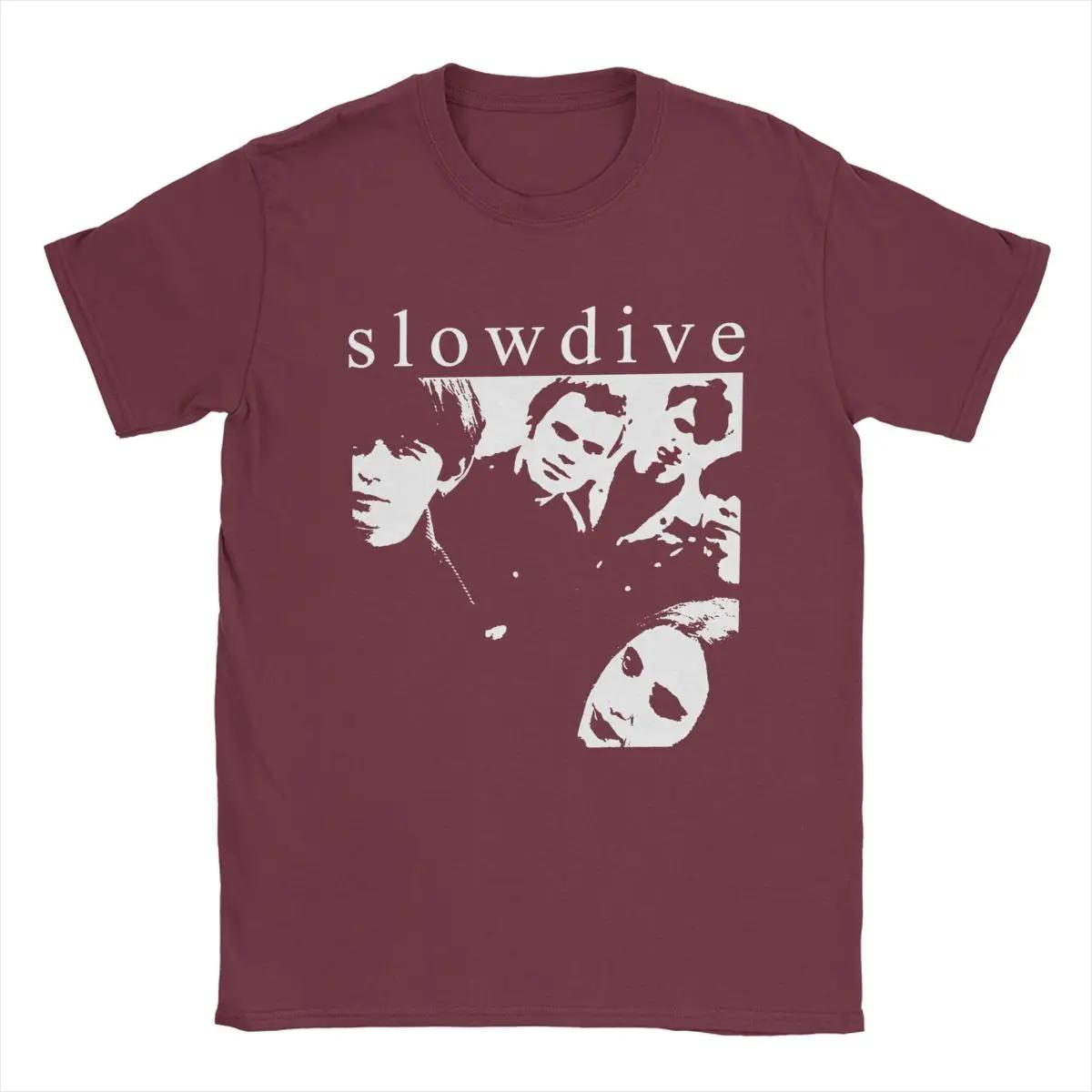 

Мужская футболка Slowdive Photo Vintage Pure Cotton Tees Футболки с коротким рукавом Круглый воротник Одежда Оригинал XXXXXL бордовый
