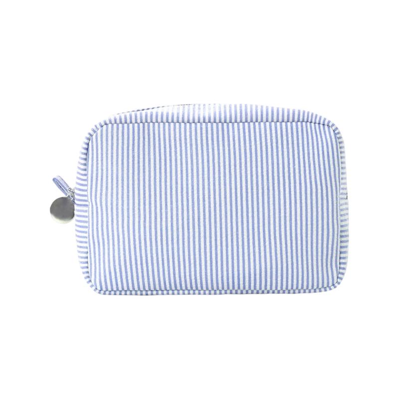 Toiletry Bag Stripe Makeup Bag Travel Cosmetic Bag Aesthetic Storage Bag Lovely Cosmetic Brush Case for Woman Girls