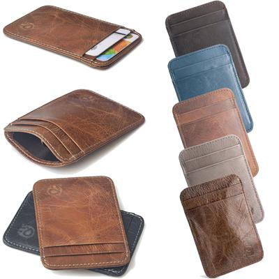 Portfel Męski z Prawdziwej Skóry Brązowy Portmonetka Mały Mini Etui na Karty Portfel Męski Kieszonkowy Cienki Portfel Torba na Pieniądze Slim Portfel Nowy