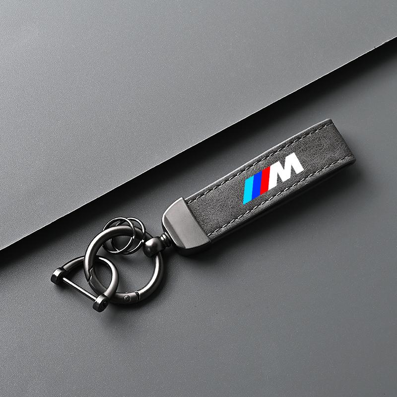 Car Leather Zinc Alloy Keychain Microfiber Key Chain Gift For BMW Performance E46 E30 E36 E39 E46 E87 E90 X1 X2 X3 X5 X7 Emblem Jbhv81
