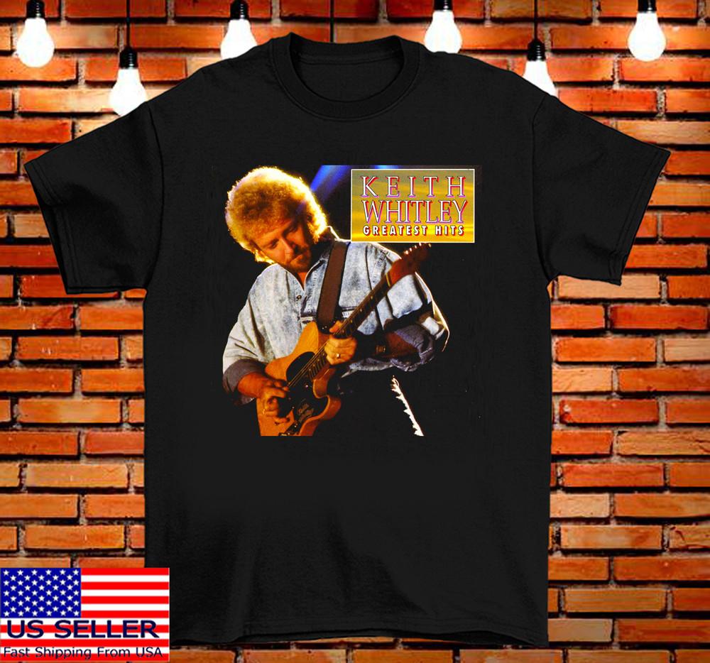Greatest Hits Compilation by Keith Whitley Black Cotton T Shirt Full Size S-5XL Unisex T-Shirt S